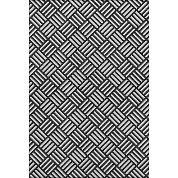 Dalyn Rugs The Reserve TR3 Black Indoor/Outdoor, Premium Washable, Bedroom, Living Room, Dining Room, Kitchen, Patio Rug, 8' x 10', Black