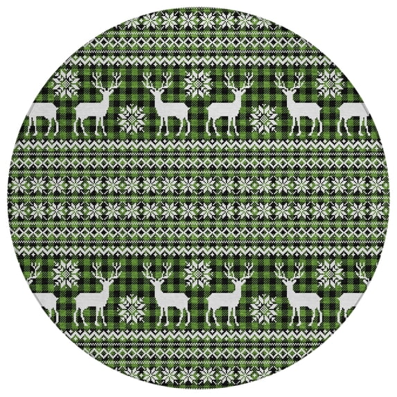 Dalyn Rugs Wonderland WN28 Cactus Indoor/Outdoor, Machine Washable, Bedroom, Living Room, Dining Room, Kitchen, Patio Rug, 8' x 8', Cactus