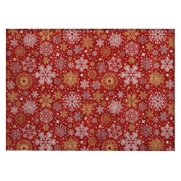 Dalyn Rugs Wonderland WN31 Red Indoor/Outdoor, Machine Washable, Bedroom, Living Room, Dining Room, Kitchen, Patio Rug, 1'8" x 2'6", Red