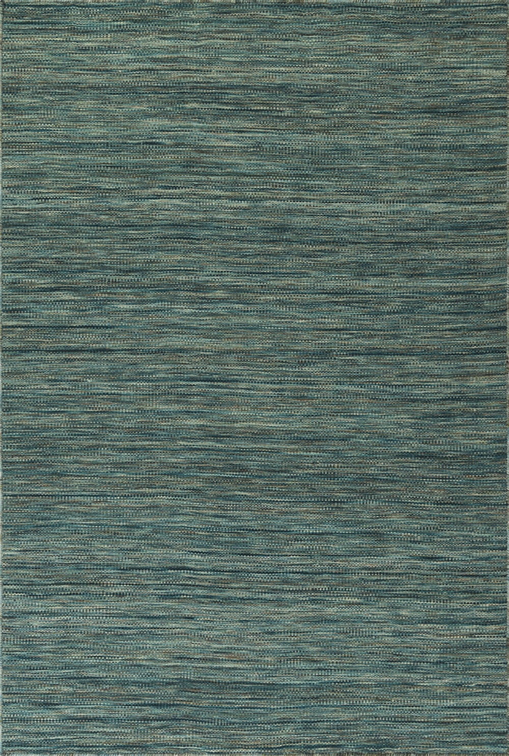 Turquoise Flat Woven Wool Rectangular Area Rug 4' x 6'