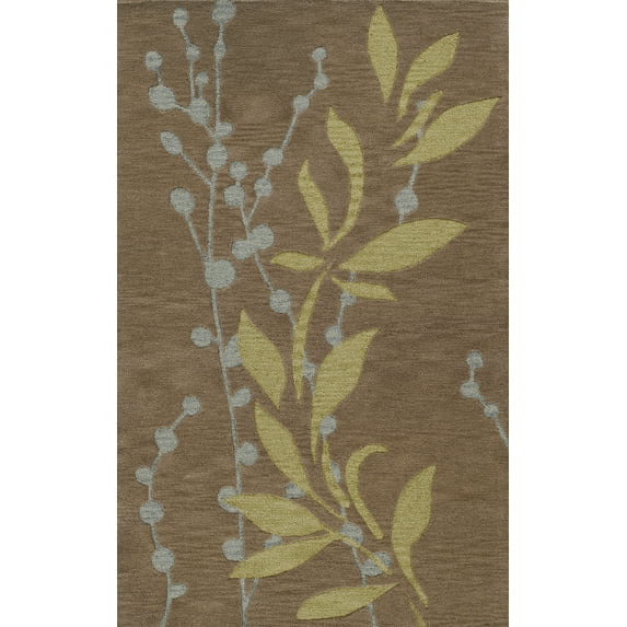 Dalyn Transitions Area Rug TR20 Tr20 Brown Leaves Vines 5' x 8' Rectangle