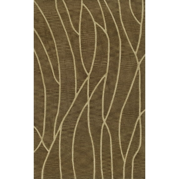 Dalyn Transitions Area Rug TR21 Tr21 Brown Lines Leaves 4' x 4' Square Square