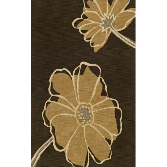 Dalyn Transitions Area Rug TR8 Tr8 Brown Flowers Leaves 12' x 12' Round Round
