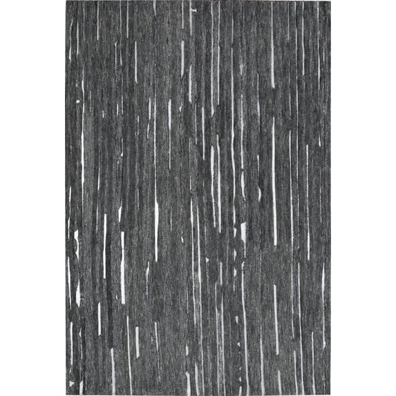 Dalyn Vibes Area Rug VB1 Vb1 Black Black Lines Banded 5' x 7' 6" Rectangle