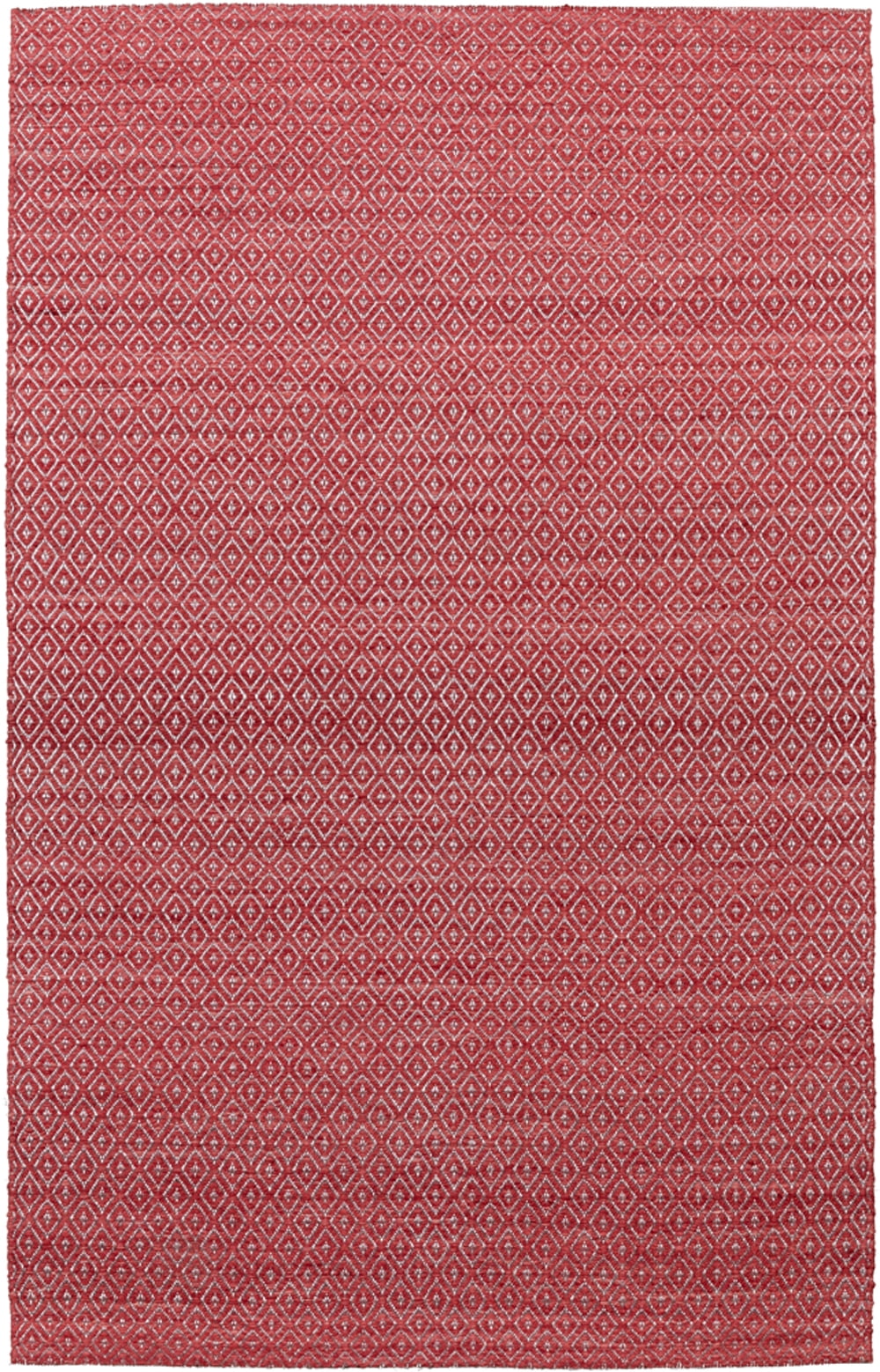 Red Hand-Tufted Wool 5' x 7'6" Rectangular Area Rug