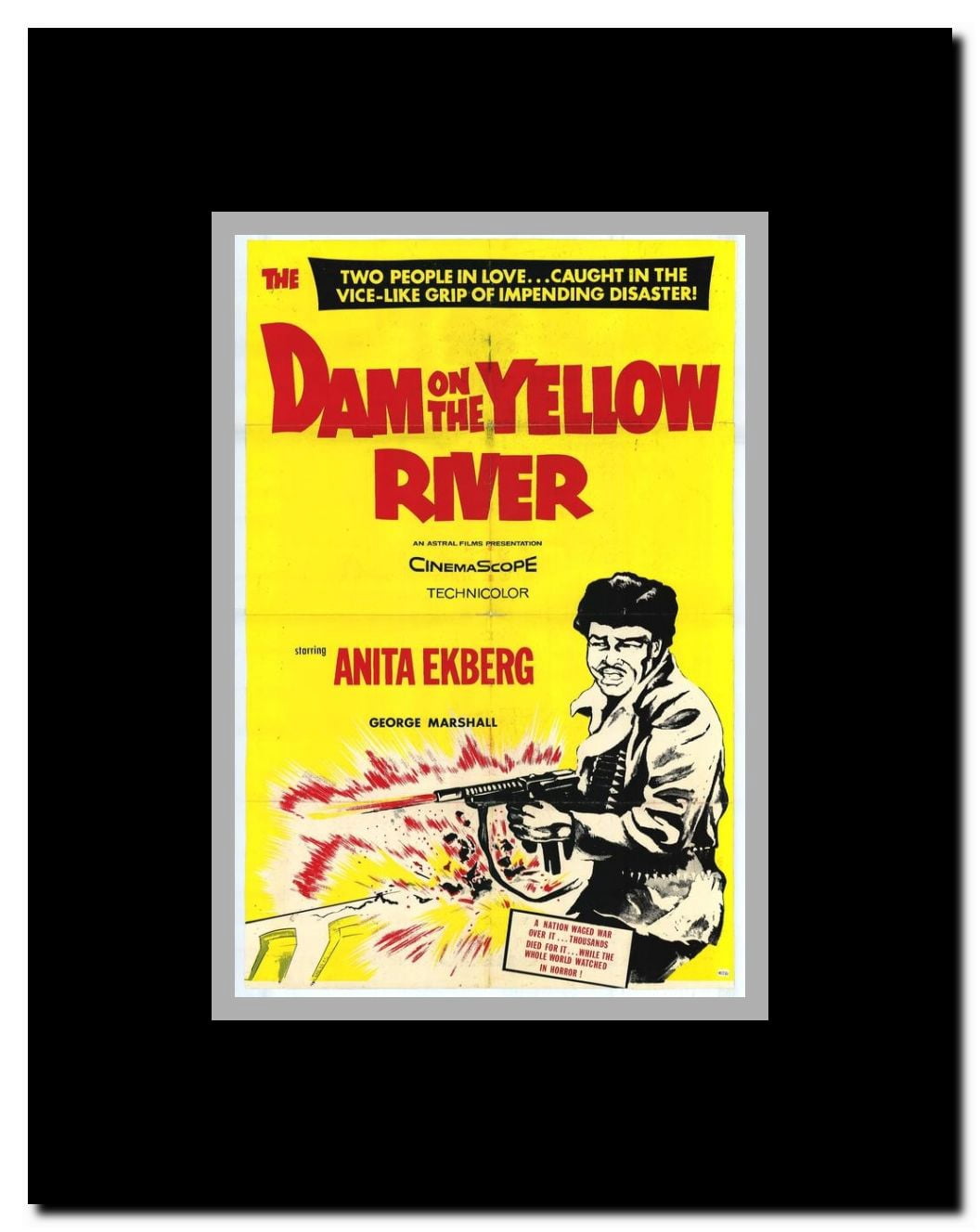 Dam on Yellow River Framed Movie Poster