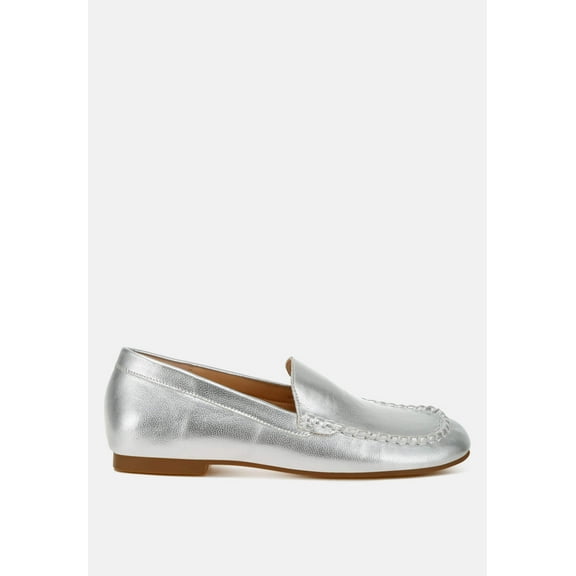 Dama Metallic Pleather Loafers