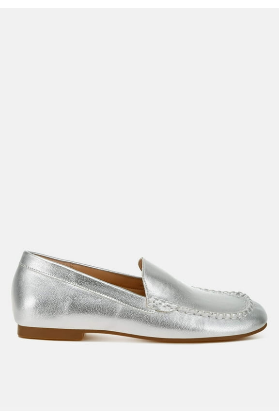 Dama Metallic Pleather Loafers