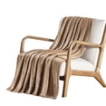 thumbnail image 1 of Dama Scroll All Season Embossed Pattern Ultra Soft and Cozy 50" x 60" Throw Blanket, Taupe, 1 of 2