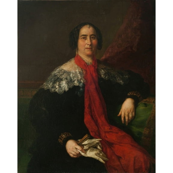 Dama española (Retrato de una dama desconocida) (circa 1840-1850) Poster Print by Vicente López Portaña (24 x 36)