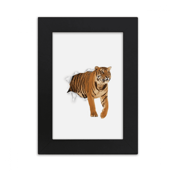 Damage Animal Paper Tigers Cats Desktop Photo Frame Picture Display Art Painting Exhibit