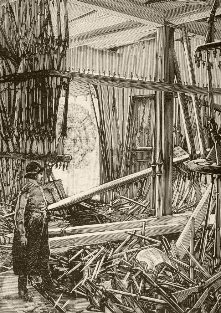 Damage In The Armoury Of The Tower Of London After Fenian Bomb Attack In January 1885 From A 19Th Century Illustration Canvas Art - Ken Welsh Design Pics (24 x 34)