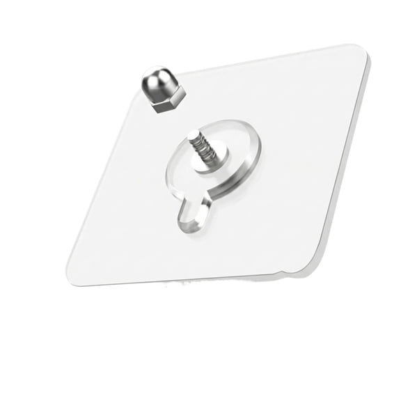 Damage-Free Adhesive Wall Screws, Heavy Duty No-Drill Picture Hanging Nails, Non-Trace Seamless Screw Hooks for Wall Decor & Frames, Waterproof & Transparent(14mm)