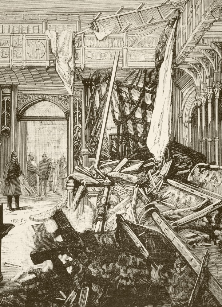Damage In The House Of Commons London After Fenian Bomb Attack In January 1885 From A 19Th Century Illustration Canvas Art - Ken Welsh Design Pics (12 x 17)