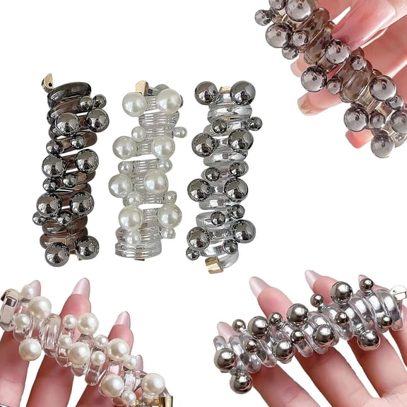 No Damage Soft Elastic Spiral Hair Ties - Braided Telephone Cord Coil Scrunchies, Stretchy Ponytail Holders for Women, Elegant Vintage Daily Hair Accessories