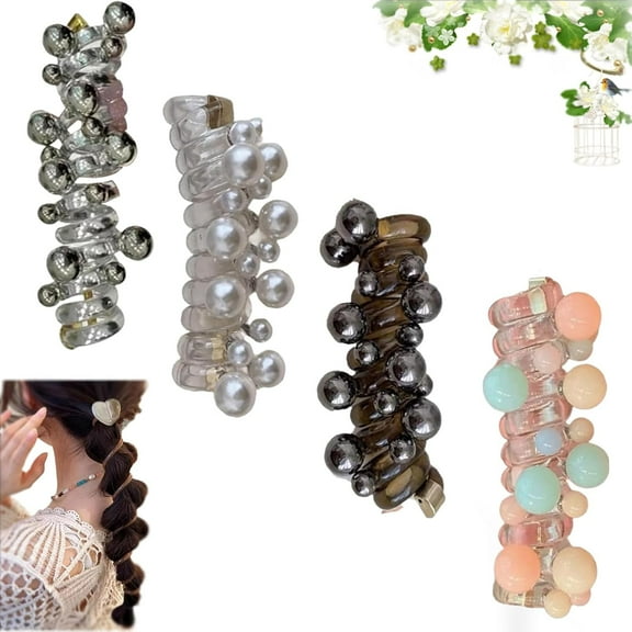 No Damage Soft Elastic Spiral Hair Ties, Subsistenceed Long Spiral Hair Ties, No Damage Soft Coil Hair Bands for Women Girls, Colorful Telephone Cord Ponytail Holders for Thick Hair (D)