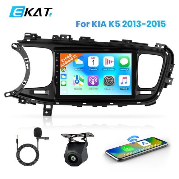 EKAT 2+64G Android 15 Car Stereo for Kia Optima K5 2011-2015 Wireless Carplay & Android Auto