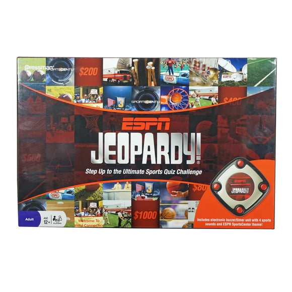 Damaged Box Special - ESPN Jeopardy Game - Includes electronic buzzer/timer unit with 4 sports sounds & ESPN SportsCenter theme