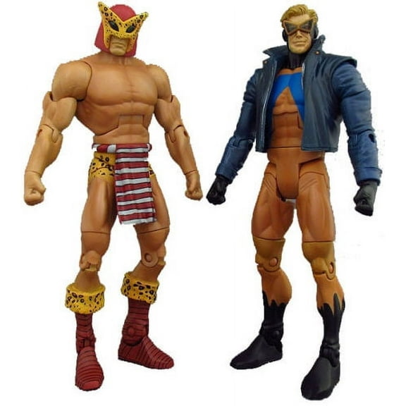 Damaged Box Special - Justice In The Jungle B'Wana Beast & Animal Man Action Figure Set