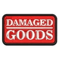 thumbnail image 1 of Damaged Goods Label Applique Multi-Color Embroidered Hook & Loop Patch - 3 Inch Medium, 1 of 5