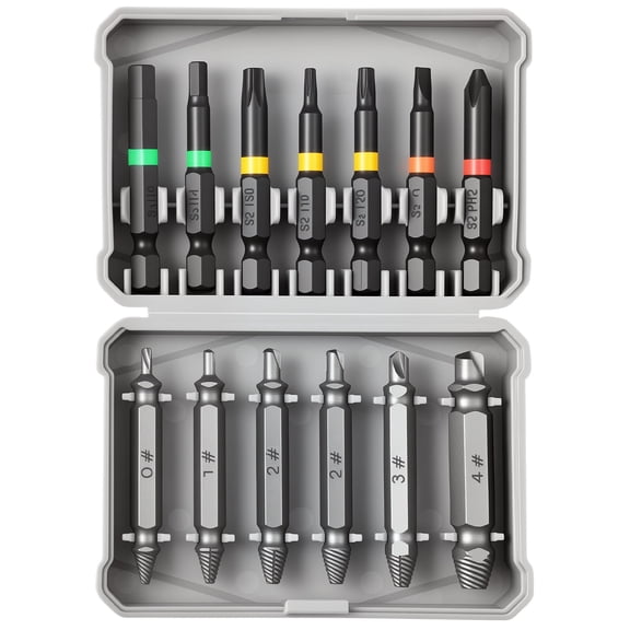 Damaged Screw Extractor Drill Bit Set Broken Bolt Remover Chrome Vanadium Steel (black )