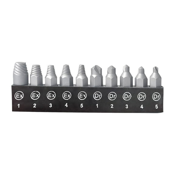 Damaged Screw Extractor Set 10-In-1 Magnetic Insulated Tool Steel Accessory for Broken Screw Extractor Set