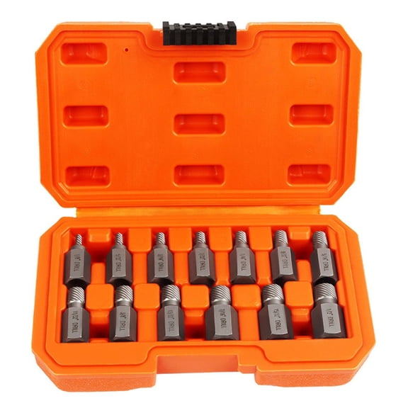 Damaged Screw Extractor Set 13Pcs Hex Head Remover Kit for Stripped and Rusty Screws, Includes 23 Sizes