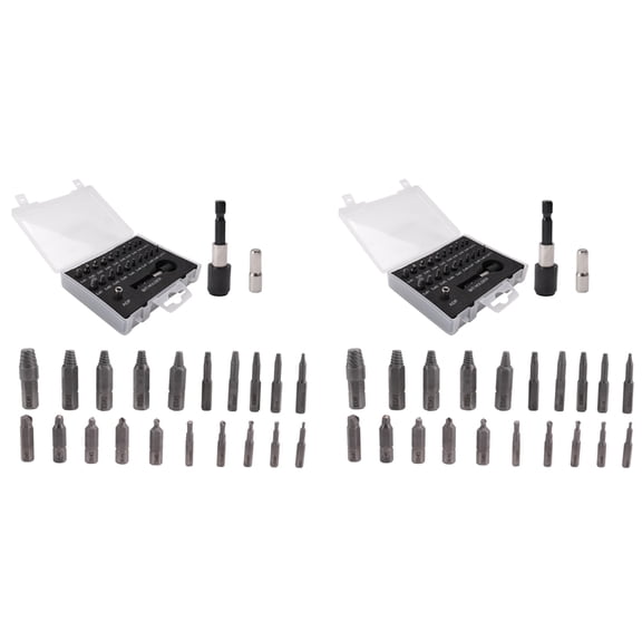 Damaged Screw Extractor Set,44 PCS Stripped Screw Extractor Kit, HSS Broken Screw Remover Set with Bit & Socket Adapter