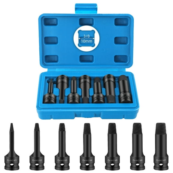 Damaged Screw Extractor Set, Bolt Extractor Kit & Stripped Screw Extractor, Easy Out Stripped Screw Extractor Kit, All-purpose HSS Broken Screw Remover Set Gifts for Men Christmas