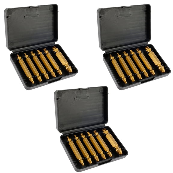 Damaged Screw Extractor Set Steel Damaged Screw Remover Tool Kit Universal Rusty Screw Extractor Efficient Screw Extractor Portable Screw Extractor for Rusty Broken Screw