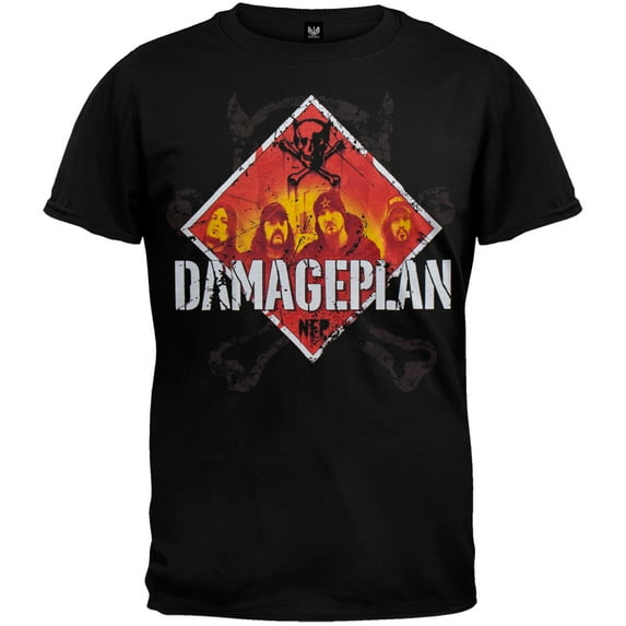 Damageplan Men's Diamond Logo Black Short Sleeve T Shirt
