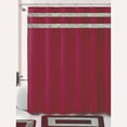 thumbnail image 1 of Damaris Diamond 15 Piece Bathroom Mats and Shower Curtain Set, Burgundy, 1 of 2