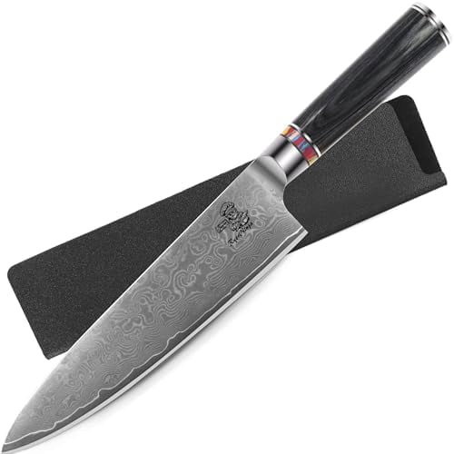 Damascus Chef Knife Japanese Steel Kitchen Knife, Professional Damascus Steel Cooking Knife with Gift Box for Men and Women (8inch Chef knife)$$Home Decor, Kitchen, & Other