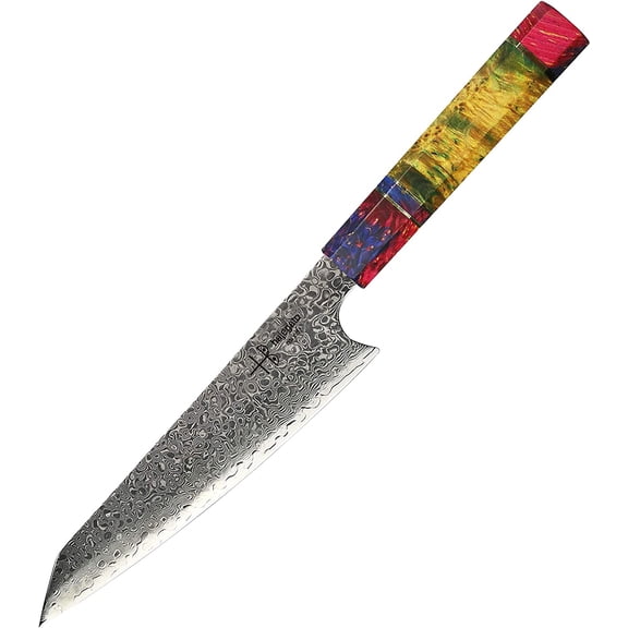 Damascus Chef Knife Petty Unique One Of Kind Handle Professional 6 Inch Japanese Chefs Kitchen Knife Vg10 67 Layers Damascus Steel Knive with Sheath