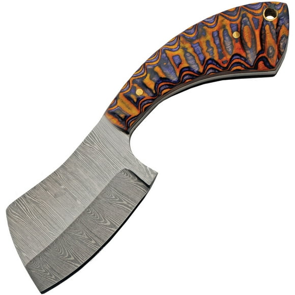 Damascus DM-1341 Small Sunrise Wood Handle Cleaver