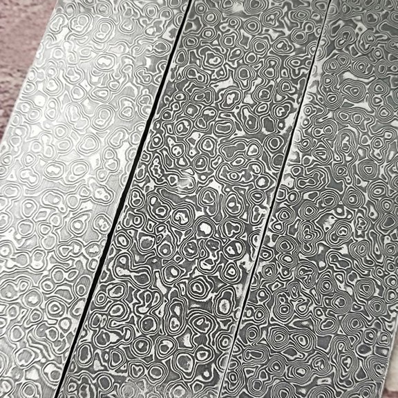 Damascus Damascus Steel Billet Plate Material Patterned Steel Quenched Smoothed For Make Cutter Multipurpose