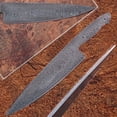 thumbnail image 1 of Damascus Full Tang Ladder Pattern Blank Chef Knife 1, 1 of 1