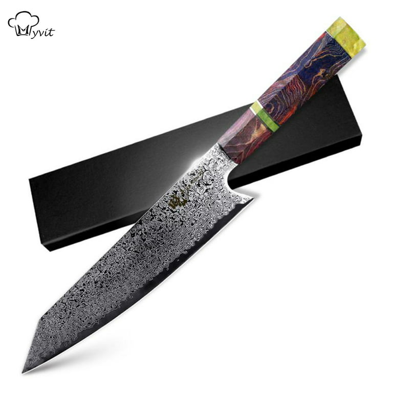 Professional Kitchen 8 inch Chef Knife - 67 Layers VG-10 Damascus Steel  Knife,Ultra-Sharp Cooking Knife with Ergonomic Wood Handle, Sheath & Beauty