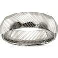 thumbnail image 1 of Damascus Steel Polished Faceted 7mm Band (Size 10.5) Made In China sr679-10.5, 1 of 5