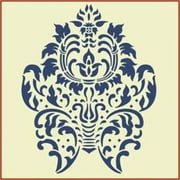 Damask 4 Stencil - Victorian Style Baroque DIY Art & Craft Reusable Sturdy Flexible Template 10 mil Plastic Mylar Wall Stencils Craft Painting Wall Stencils - The Artful Stencil