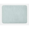 thumbnail image 1 of Damask Bath Mat, Rhythmic Floral Leaves Botanical Monochrome Pastel Tones Classy Pattern, Plush Bathroom Decor Mat with Non Slip Backing, 29.5" X 17.5", Eggshell Pale Blue, by Ambesonne, 1 of 2