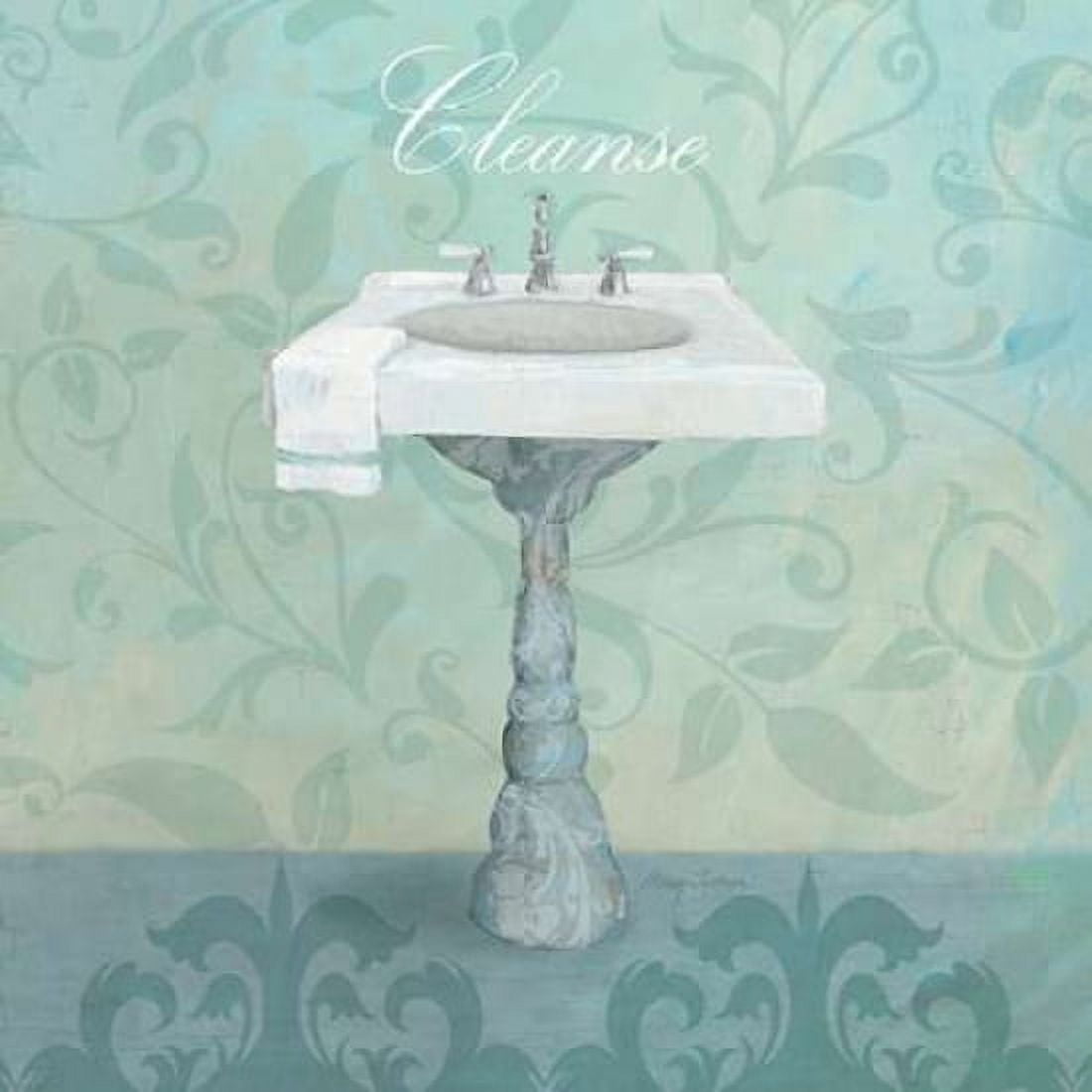 Damask Bath Sink Canvas Art - Avery Tillmon (24 x 24)
