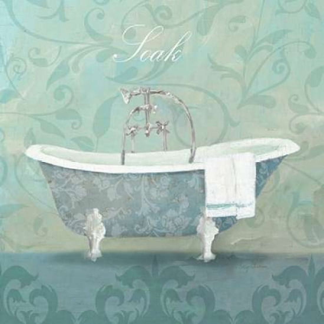 Damask Bath Tub Canvas Art - Avery Tillmon (24 x 24)