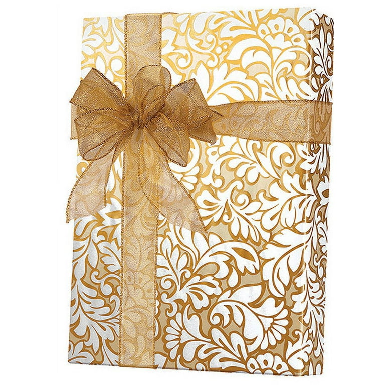 Damask Bloom Wedding Anniversary Gift Wrap Wrapping Paper 15ft Roll