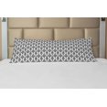 thumbnail image 1 of Damask Body Pillow Case Cover with Zipper, Damask Pattern Tiles Interchangeable Retro Nostalgic Modern Baroque Stencil Art, Decorative Accent Long Pillowcase, Black White, by Ambesonne, 1 of 1