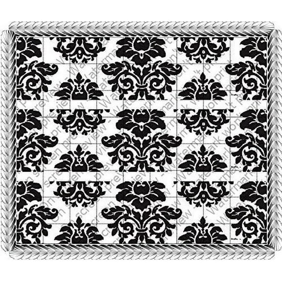 Damask - Cake Side Designer Strips - Edible Cake/Cupcake Party Topper cake strips 3 Pk