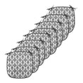 thumbnail image 1 of Damask Chair Seating Cushion, Damask Pattern Tiles Interchangeable Retro Nostalgic Modern Baroque Stencil Art, Soft Seat Pads for Office with Anti-slip Backing, 16"x16", Black White, by Ambesonne, 1 of 7