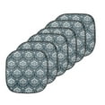 thumbnail image 1 of Damask Chair Seating Cushion Set of 6, Popular Floral Damask Leaf Detailed Pattern European Retro Style Art Image, Seat Pads for Office with Anti-slip Backing, 16"x16", Grey White, by Ambesonne, 1 of 7