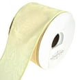 thumbnail image 1 of Damask Embroidered Wired Holiday Christmas Ribbon, Ivory, 2-1/2-Inch, 10 Yards, 1 of 1