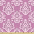 thumbnail image 1 of Ambesonne Damask Fabric by the Yard Upholstery, Middle Eastern Blossom, 1 Yard, Pink White, 1 of 4